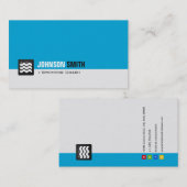 Carte De Visite Coach de natation Swimmer - Personal Aqua Blue (Devant / Derrière)