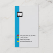 Carte De Visite Coach de natation Swimmer - Personal Aqua Blue (Dos)