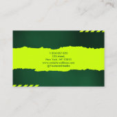 Carte De Visite Coach de tennis vert (Dos)