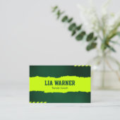 Carte De Visite Coach de tennis vert (Debout devant)