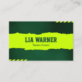 Carte De Visite Coach de tennis vert (Devant)