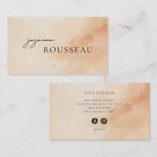 Carte De Visite Coach de vie (Devant / Derrière)