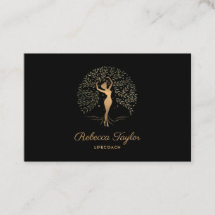 Carte De Visite coach de vie arbre de vie thérapeute guérisseur bi