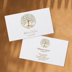 Carte De Visite coach de vie arbre de vie thérapeute yoga guérisse