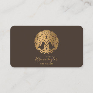 Carte De Visite coach de vie arbre de vie thérapeute yoga guérisse