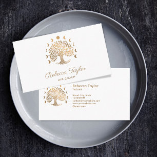 Carte De Visite coach de vie arbre de vie thérapeute yoga phases l