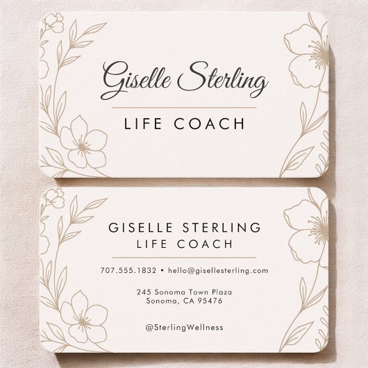 Carte De Visite Coach de vie Floral