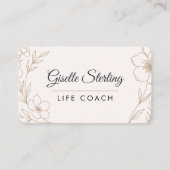 Carte De Visite Coach de vie Floral (Devant)
