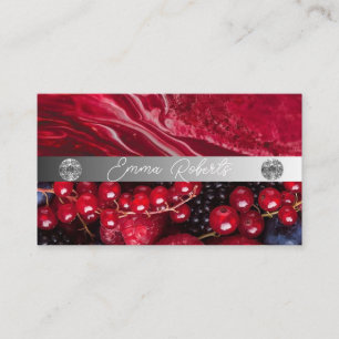 Carte de visite Coach Diamant Rose Marbre Argent