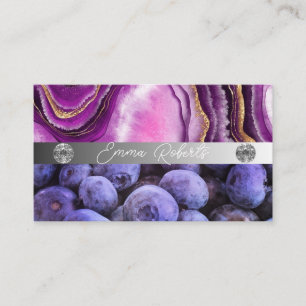 Carte de visite Coach Diamant Rose Marbre Argent