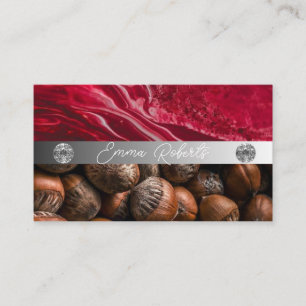 Carte de visite Coach Diamant Rose Marbre Argent
