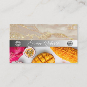 Carte de visite Coach Diamant Rose Marbre Argent