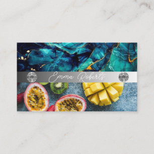Carte de visite Coach Diamant Rose Marbre Argent
