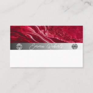 Carte de visite Coach Diamant Rose Marbre Argent