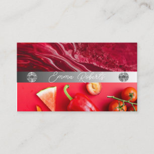 Carte de visite Coach Diamant Rose Marbre Argent