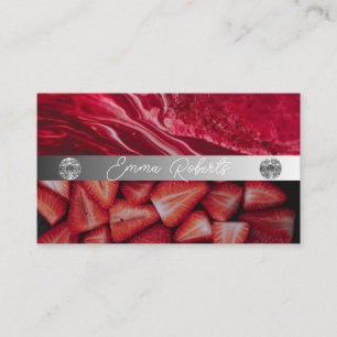 Carte de visite Coach Diamant Rose Marbre Argent