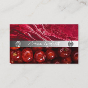 Carte de visite Coach Diamant Rose Marbre Argent