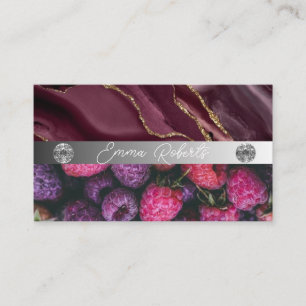 Carte de visite Coach Diamant Rose Marbre Argent