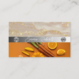 Carte de visite Coach Diamant Rose Marbre Argent