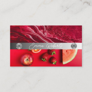 Carte de visite Coach Diamant Rose Marbre Argent
