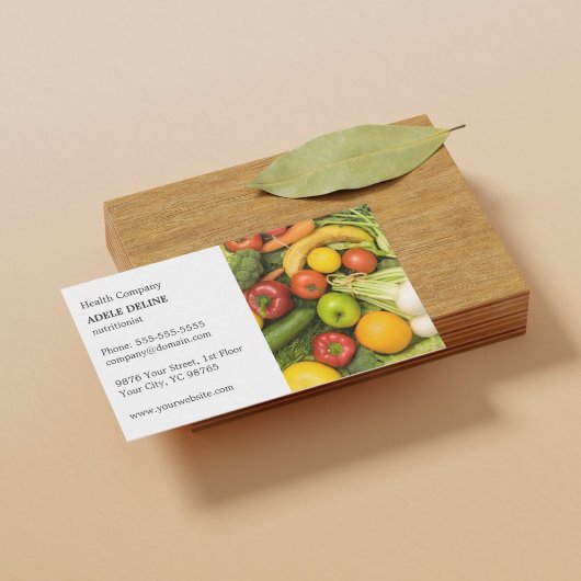 Carte De Visite Coach en nutrition élégante classique