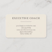 Carte De Visite Coach Exécutif Noir Professionnel (Dos)