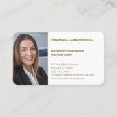 Carte De Visite Coach Financier Professionnel Blanc (Devant)