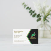 Carte De Visite Coach financier professionnel noir | Blanc (Debout devant)
