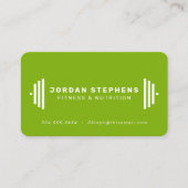 Carte De Visite coach fitness moderne coach vert clair bleu (Devant)