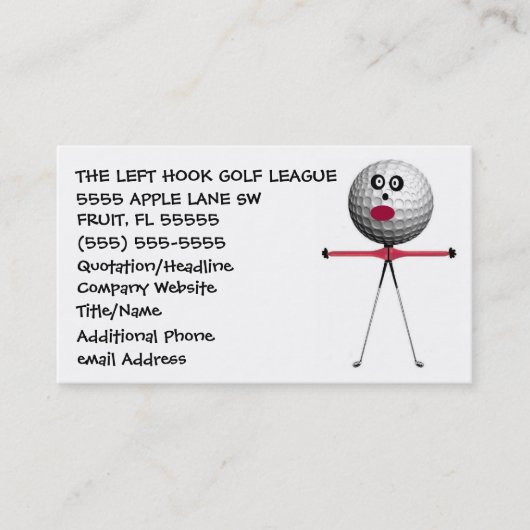 Carte De Visite Coach golf (Devant)