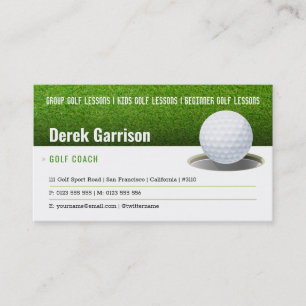 Carte De Visite Coach golf Cours d'instructeur professionnel de