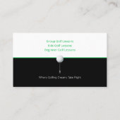 Carte De Visite Coach golf | Cours d'instructeur professionnel de (Dos)