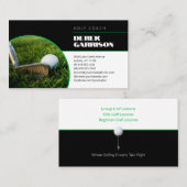 Carte De Visite Coach golf | Cours d'instructeur professionnel de (Devant / Derrière)