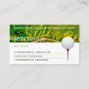 Carte De Visite Coach golf Cours d'instructeur professionnel de