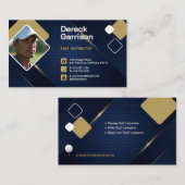 Carte De Visite Coach golf | Cours d'instructeur professionnel de (Devant / Derrière)
