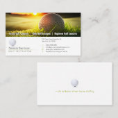 Carte De Visite Coach golf | Instructeur professionnel de golf (Devant / Derrière)
