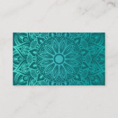 Carte De Visite Coach moderne Turquoise Mandala Life (Dos)