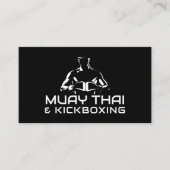 Carte De Visite Coach Muay Thai et Kickboxing - noir et blanc (Devant)