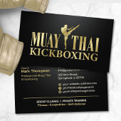 Carte De Visite Coach Muay Thai et Kickboxing - Noir et Or
