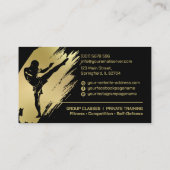 Carte De Visite Coach Muay Thai et Kickboxing - Rouge Bleu (Dos)