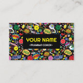 Carte De Visite Coach Pickleball motif éclectique (Devant)