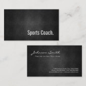 Carte De Visite Coach sportif Cool Black Metal Simplicité (Devant / Derrière)