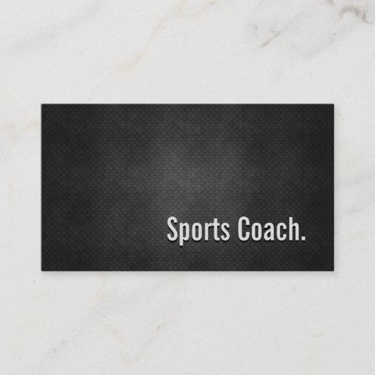 Carte De Visite Coach sportif Cool Black Metal Simplicité (Devant)