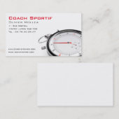 Carte de visite, coach sportif ou entraineur (Devant / Derrière)
