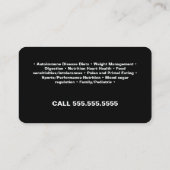 Carte De Visite Coaching nutritionnel Nutritionniste Noir (Dos)