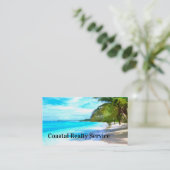 Carte De Visite Coastal Beach Real Estate Agent (Debout devant)