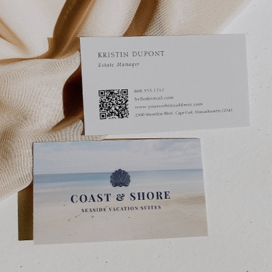 Carte De Visite Coastal Seashell Brand Logo