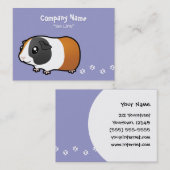 Carte De Visite Cobaye de bande dessinée (cheveux lisses) (Devant / Derrière)