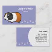 Carte De Visite Cobaye de bande dessinée (cheveux lisses) (Devant / Derrière)