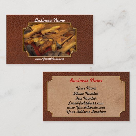 Carte De Visite Cobbler - Outils du cordonnier (Devant / Derrière)